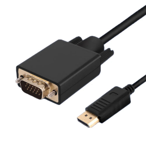 HX114 1.8m DP to VGA Conversion Cable 1080P HD High Speed Cord with Chip - 1