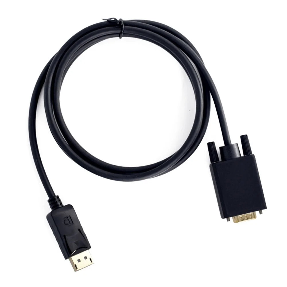 HX114 1.8m DP to VGA Conversion Cable 1080P HD High Speed Cord with Chip - 3