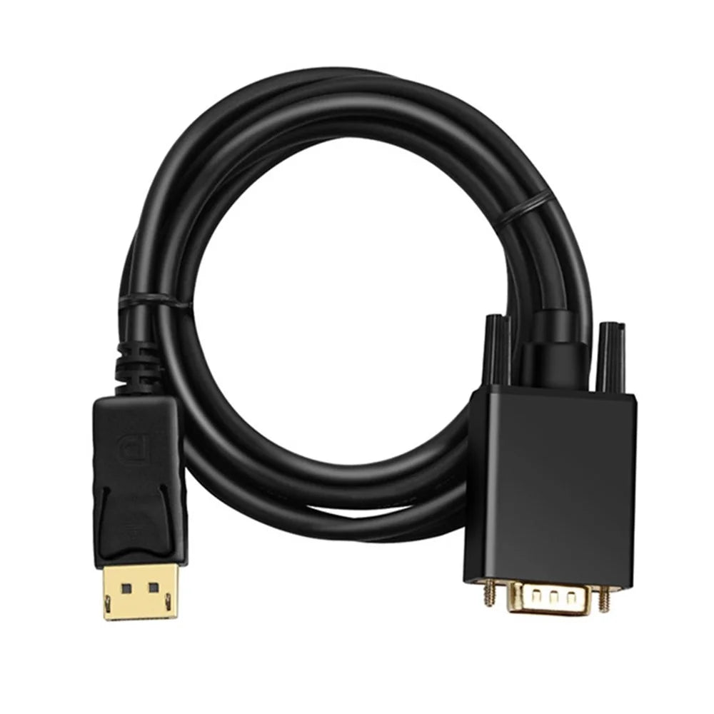HX114 1.8m DP to VGA Conversion Cable 1080P HD High Speed Cord with Chip - 4