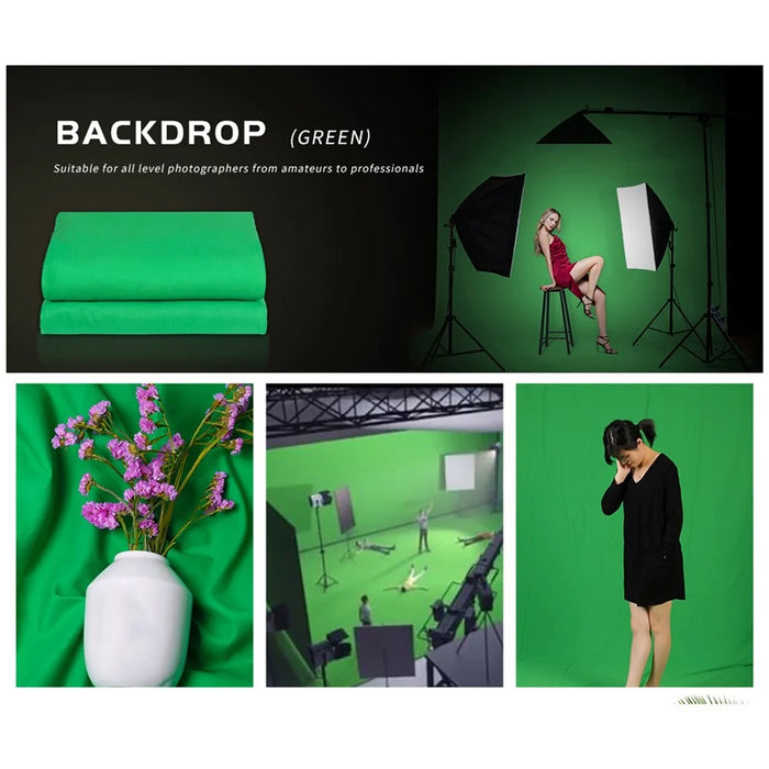 2*1.5m Photo Video Studio Photography Foldable Backdrop for Green Screen or Chroma Key Photos - Green - 3