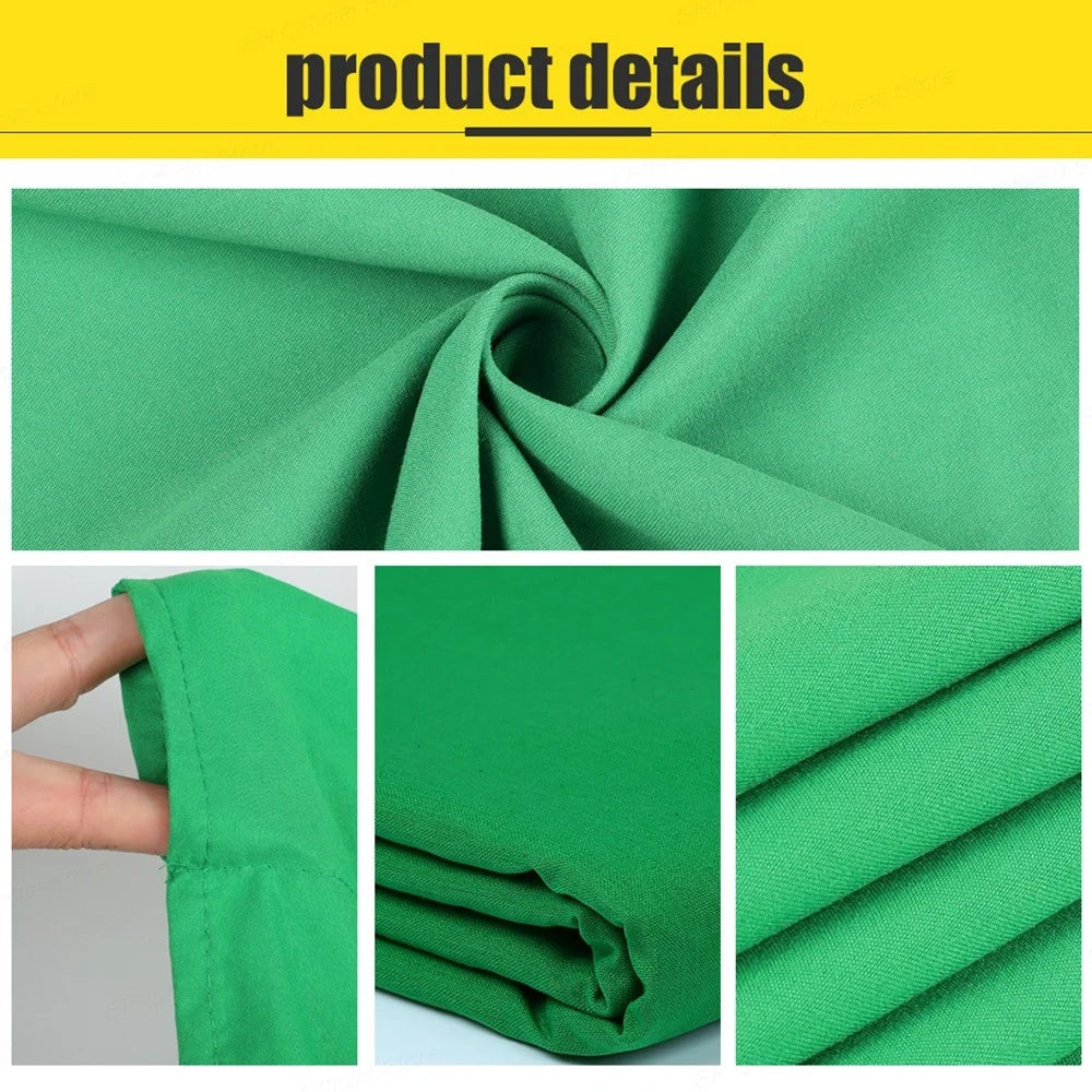 3*2m Solid Color Background for Photo Studio Green Screen Chroma Key Photography Backdrop - Green - 4