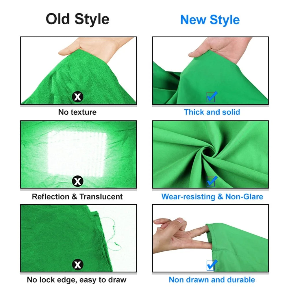 3*2m Solid Color Background for Photo Studio Green Screen Chroma Key Photography Backdrop - Green - 7