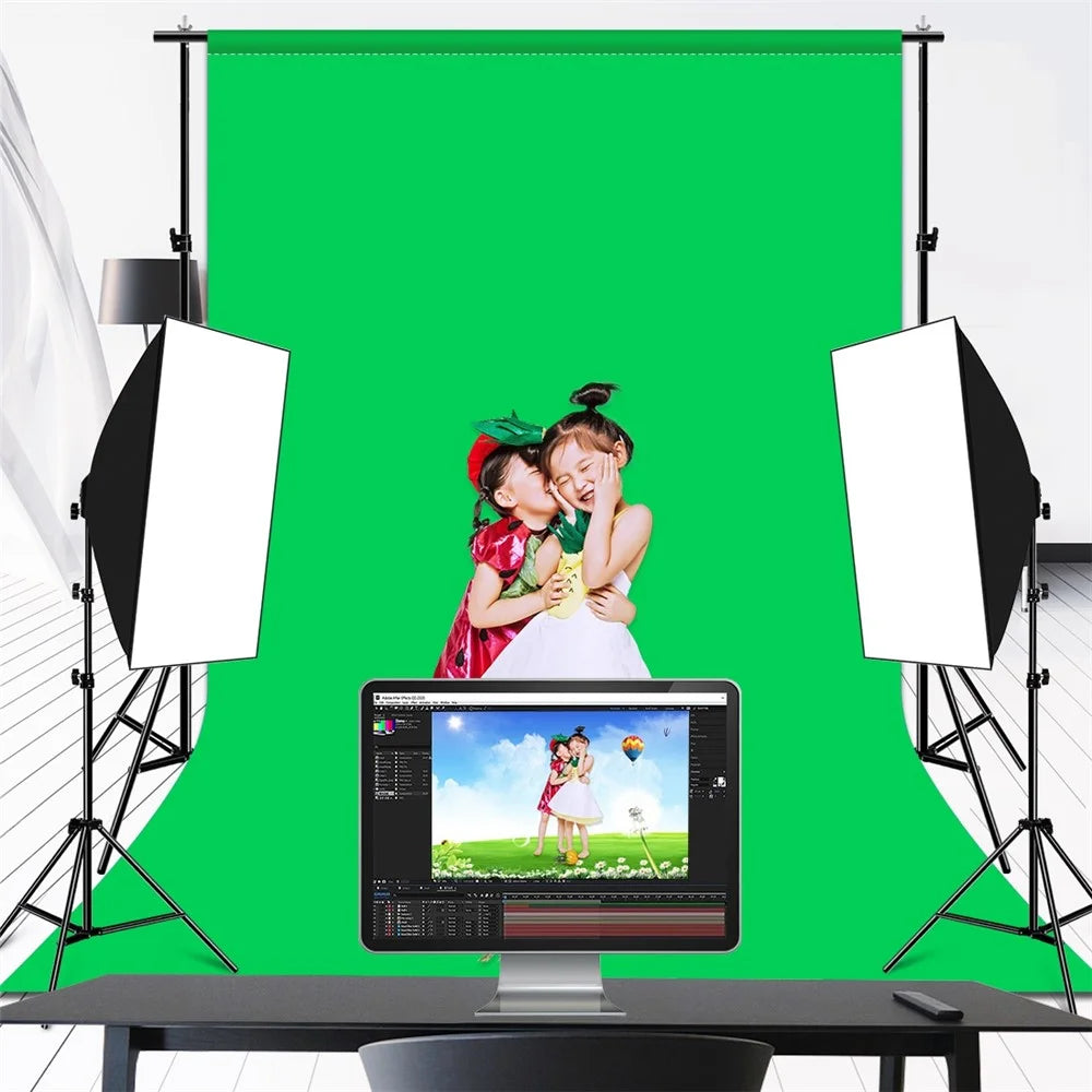 PULUZ PU5209 1x2m 120g Thicken Background for Photo Studio Green Screen Chroma Key Photography Backdrop - Green - 3