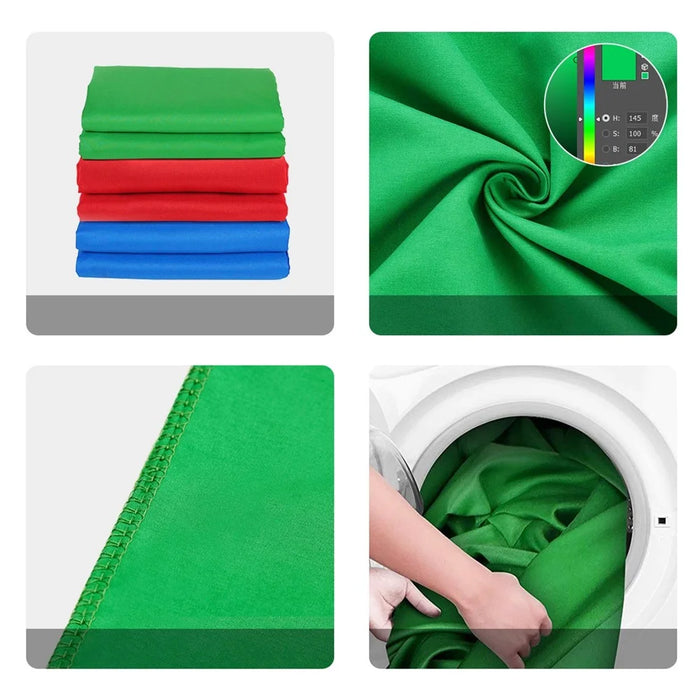 PULUZ PU5207 2x2m for Photo Studio Green Screen Chroma Key Photography Backdrop 120g Thicken Background - Green - 4
