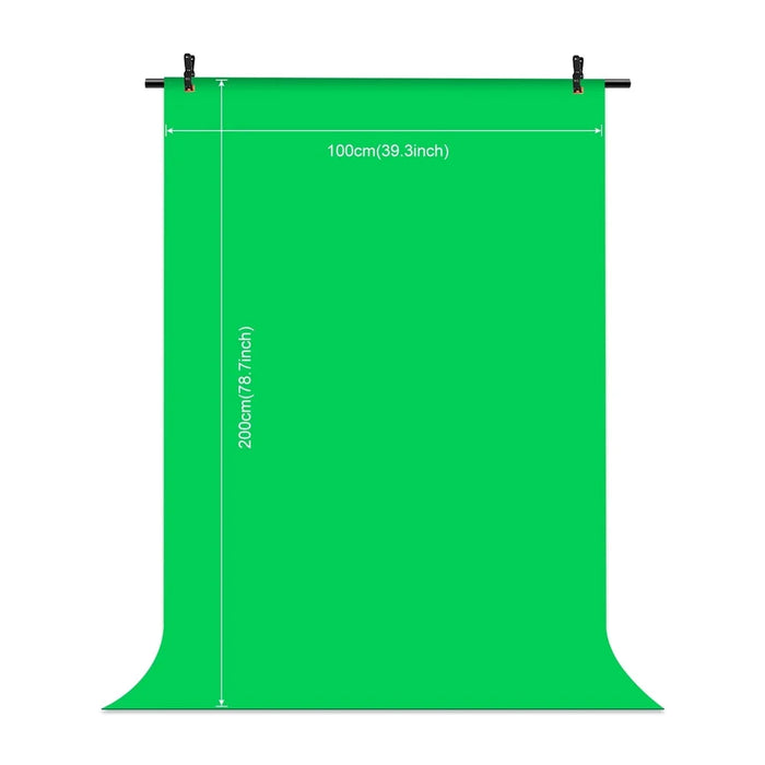 PULUZ PU5204G 1x2m 120g Thicken Background with T-shape Stand and 3 Clamps for Photo Studio Green Screen Chroma Key Photography Backdrop - 7