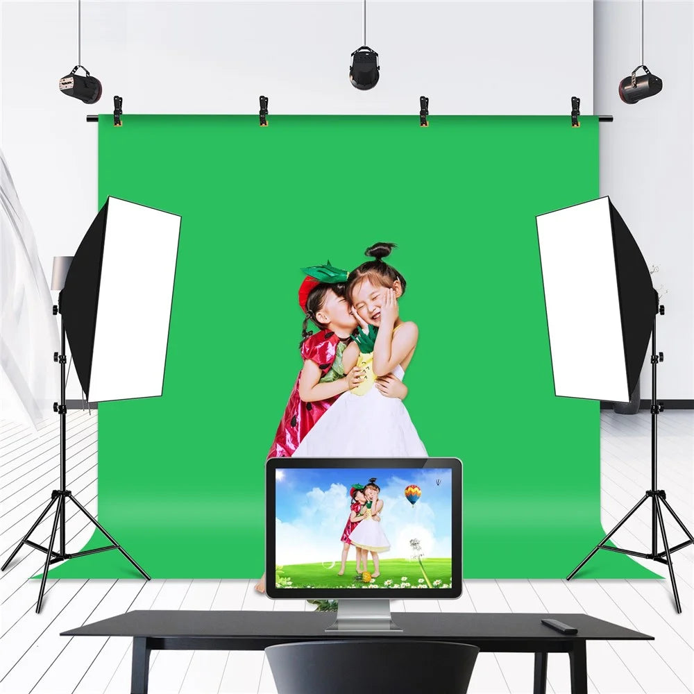 PULUZ PU5205G 2x2m Photo Studio Photography Backdrop Kit Set 120g Thicken Background with T-shape Stand and 4 Clamps - 5