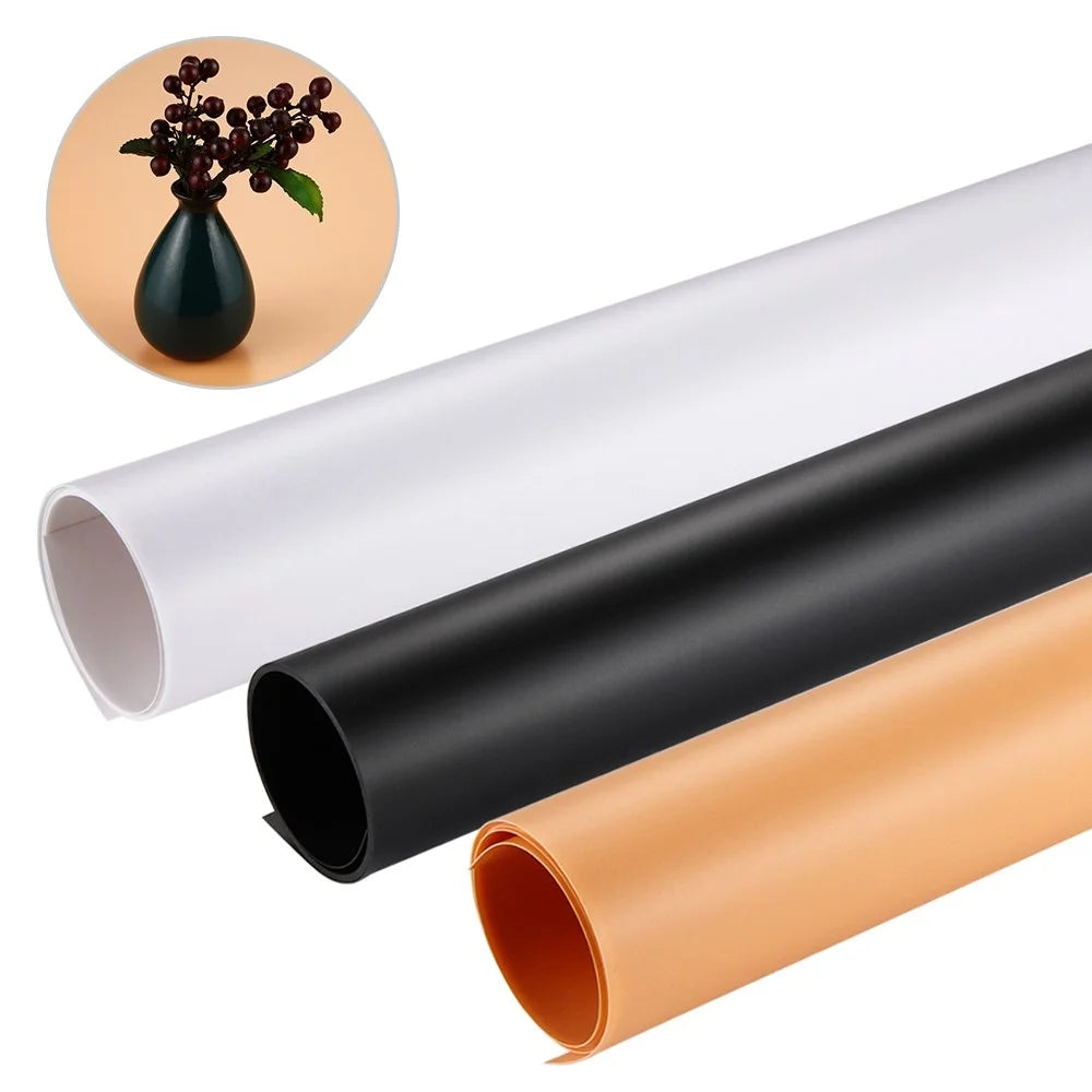 PULUZ PKT5200 120x60cm 3 Colors Anti-wrinkle PVC Backdrops Photography Props Background for Studio Light Tent Box - 1