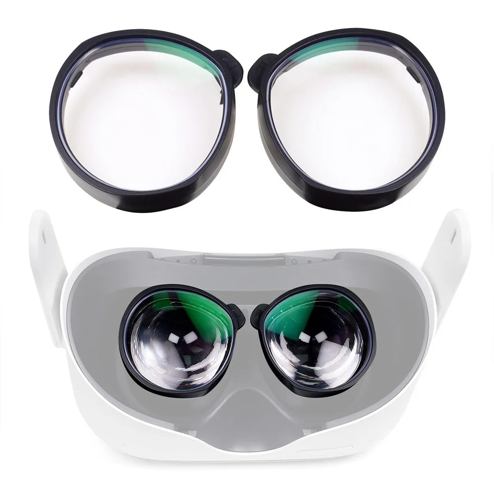 QISYKER 1 Pair Short-sighted Eyeglass Myopia Lens for Oculus Quest 2, Anti Blue Light/0-500 Degrees Myopia/50-200 Degrees Astigmatism/1.56 Lens - 1