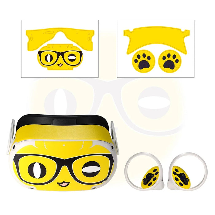 QISYKER For Oculus Quest 2 VR Glasses Cartoon PVC Protective Decals Decoration Sticker - Q2A003 - 3