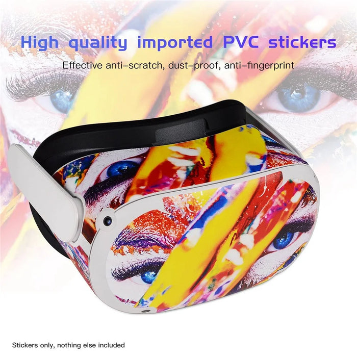 QISYKER For Oculus Quest 2 VR Glasses Cartoon PVC Protective Decals Decoration Sticker - Q2A003 - 6