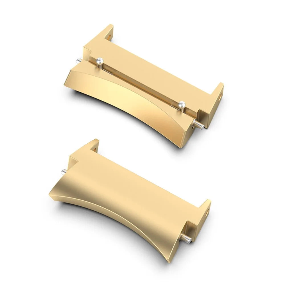 For Samsung Galaxy Watch5 / Watch5 Pro / Watch4 / Watch4 Classic, 1Pair Metal Watch Strap Adapter Watch Band Connector Kit with Spring Bar - Gold - 1