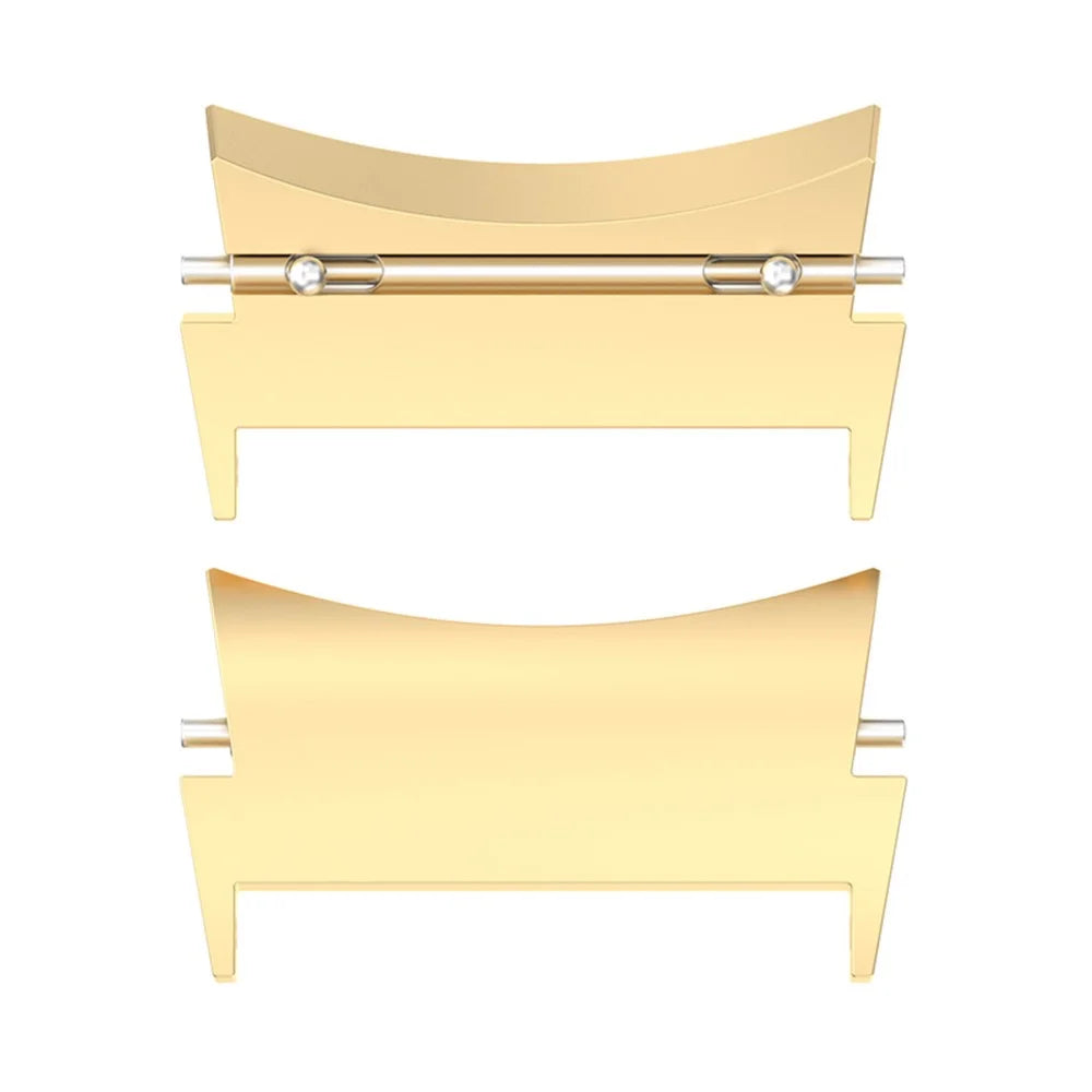 For Samsung Galaxy Watch5 / Watch5 Pro / Watch4 / Watch4 Classic, 1Pair Metal Watch Strap Adapter Watch Band Connector Kit with Spring Bar - Gold - 2