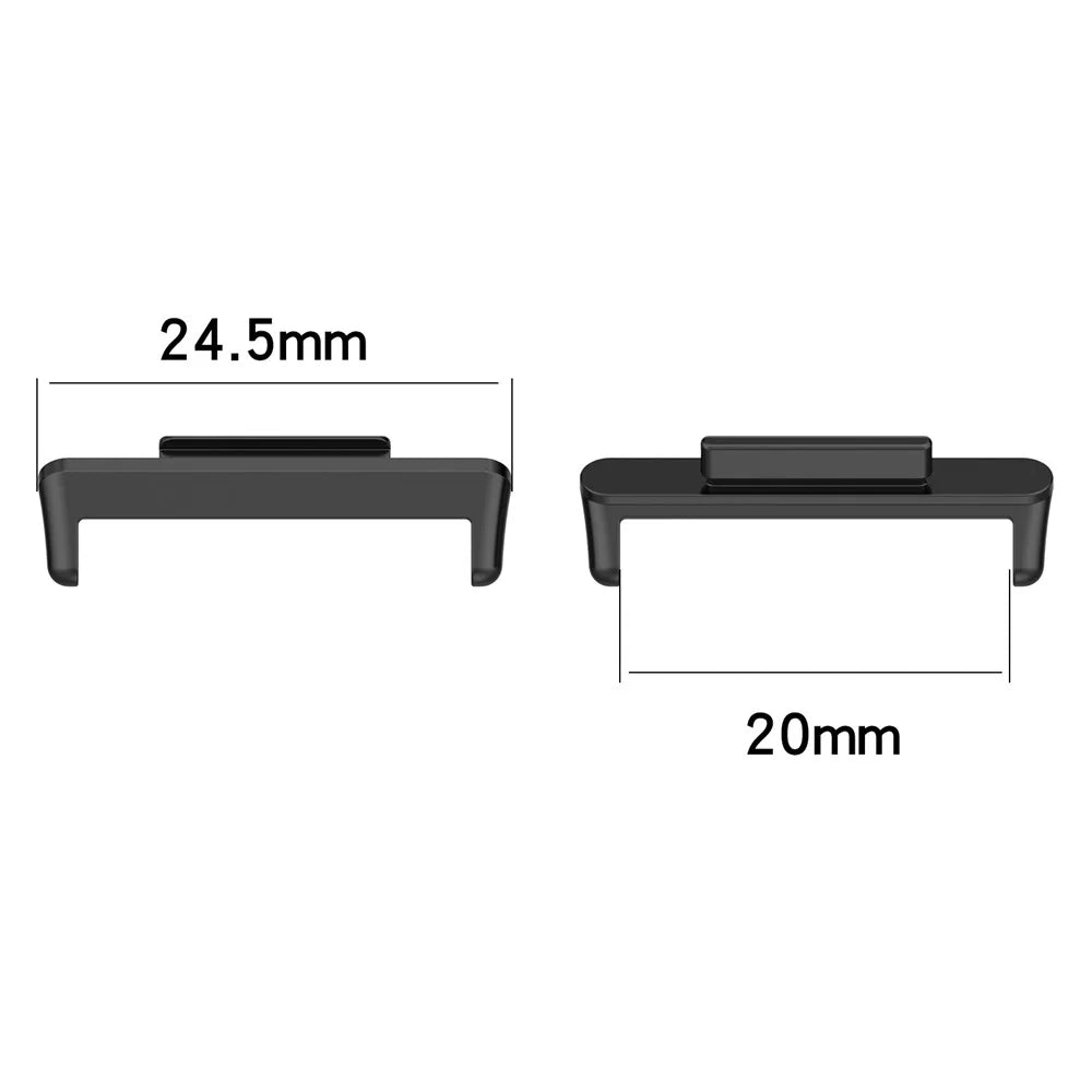 For Huawei Watch Fit 2 / Fit 2 Active 1 Pair 20mm Watch Adapter Metal Connector Watch Band Accessory - Black - 3