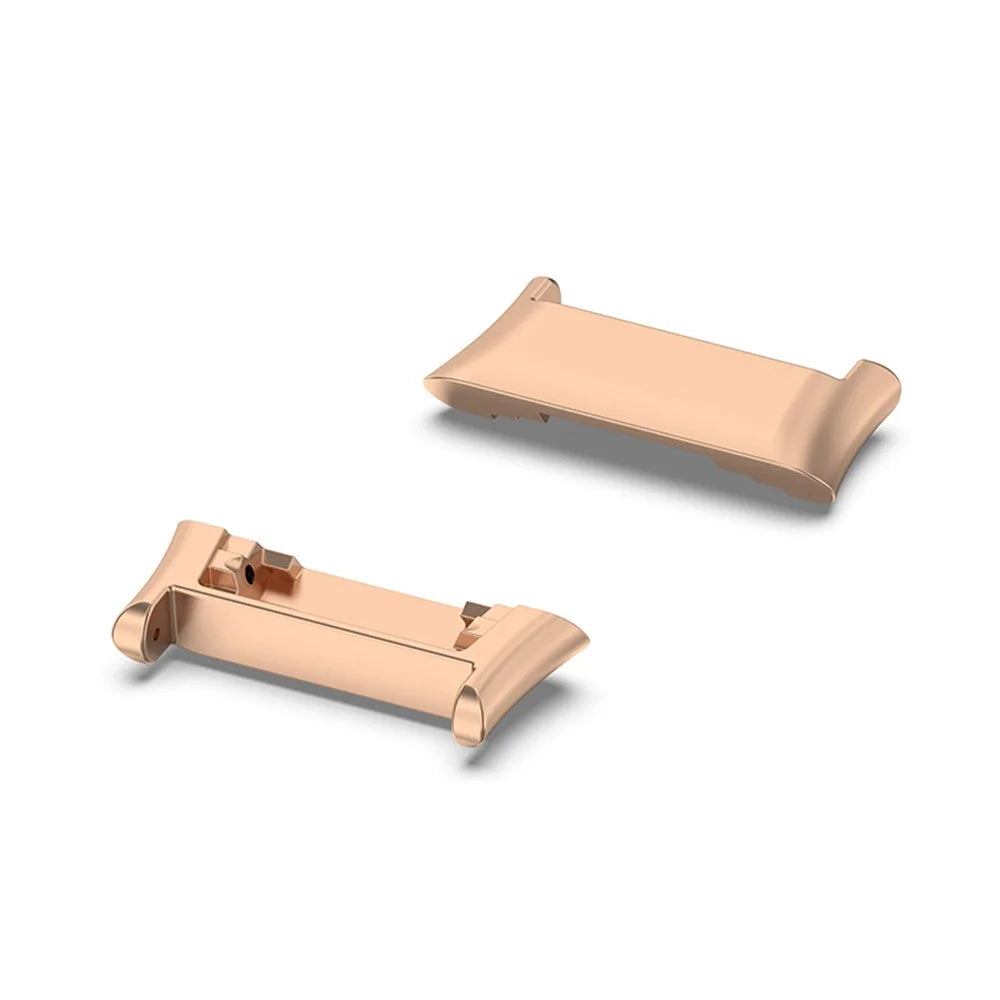 1 Pair Stainless Steel Watch Band Adapter for Oppo Watch Free, Watch Strap Connector Replacement - Rose Gold - 2