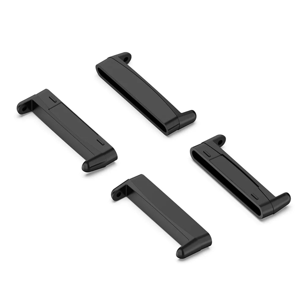 1 Pair Watch Band Adapter for Fitbit Versa 4 / 3 / Fitbit Sense / Sense 2, Watch Strap Metal Connector Replacement - Black - 3