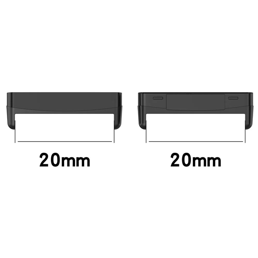 1 Pair Watch Band Adapter for Fitbit Versa 4 / 3 / Fitbit Sense / Sense 2, Watch Strap Metal Connector Replacement - Black - 4