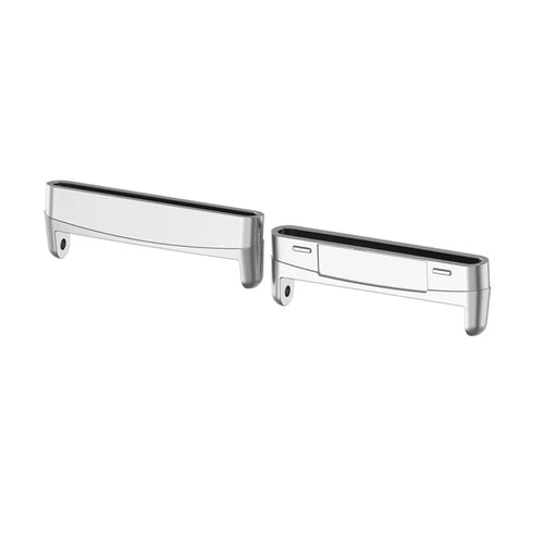1 Pair For Fitbit Versa 4 / 3 / Fitbit Sense / Sense 2 Metal Watch Band Adapter Watch Strap Connector Accessory - Silver - 1