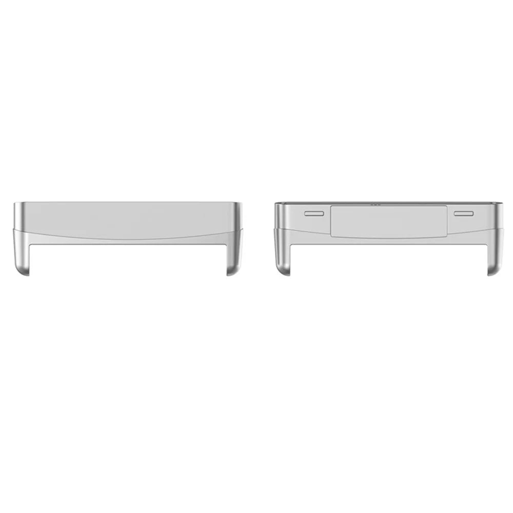 1 Pair For Fitbit Versa 4 / 3 / Fitbit Sense / Sense 2 Metal Watch Band Adapter Watch Strap Connector Accessory - Silver - 2