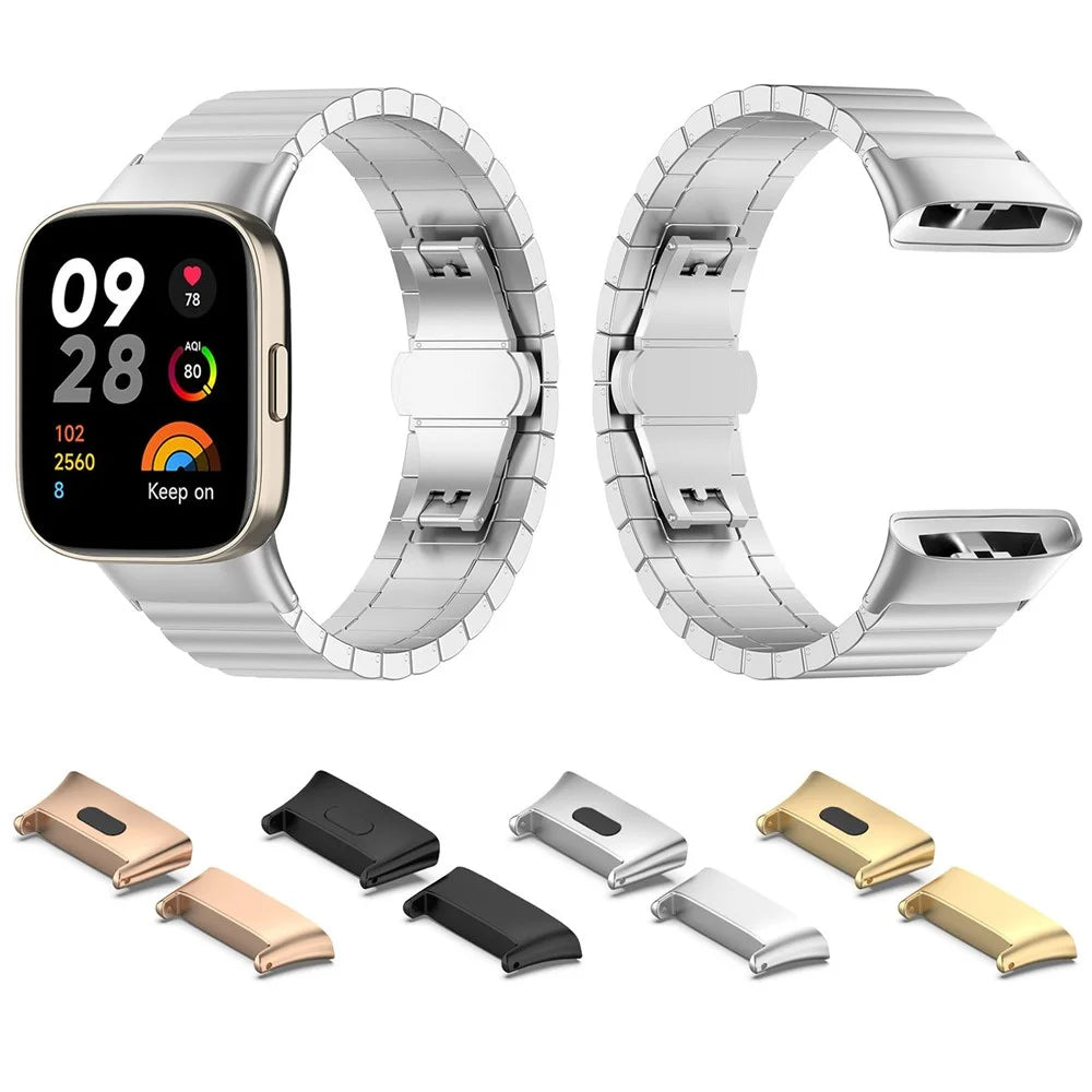 1Pair For Xiaomi Redmi Watch 3 / Mi Watch Lite 3 Metal Watch Strap Adapter Watch Band Connector 20mm - Silver - 3