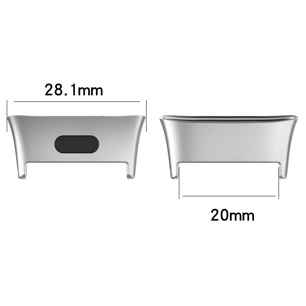 1Pair For Xiaomi Redmi Watch 3 / Mi Watch Lite 3 Metal Watch Strap Adapter Watch Band Connector 20mm - Silver - 5