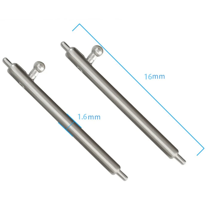 1 Pair Watch Spring Bar 16mm Metal Watch Band Link Pins Replacement Strap Pins - 6