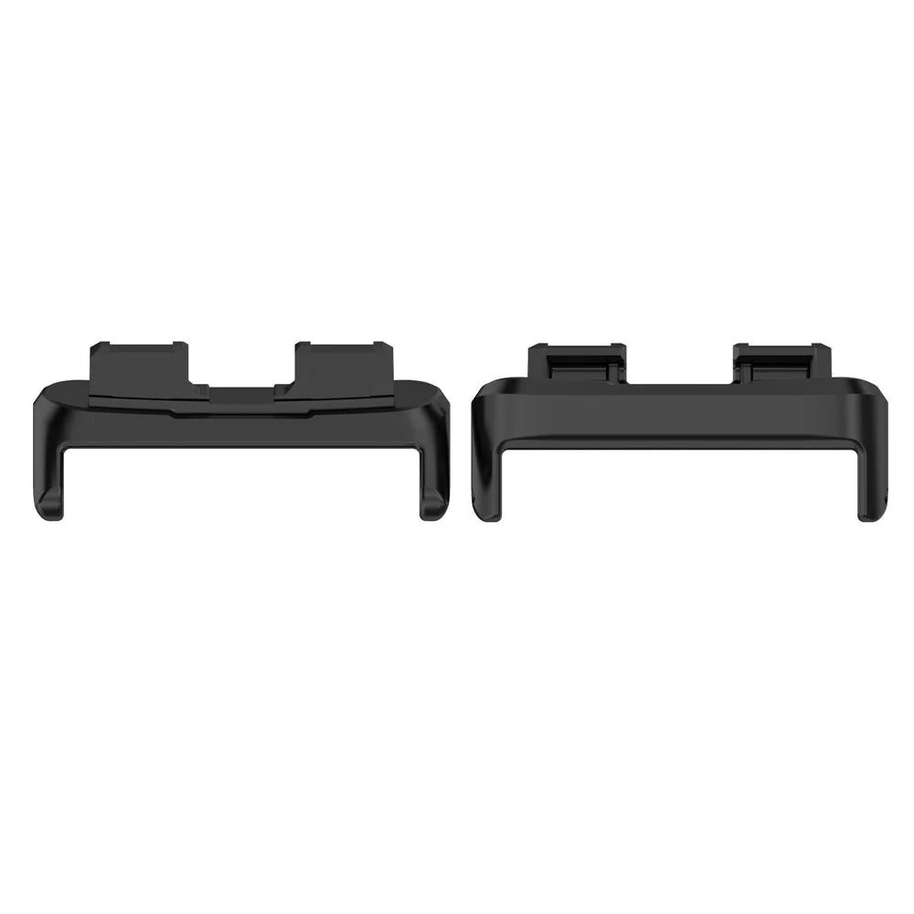 2Pcs 16mm Watch Adapter for Huawei Band 8 , Stainless Steel Watch Band Connector Accessory - Black - 2