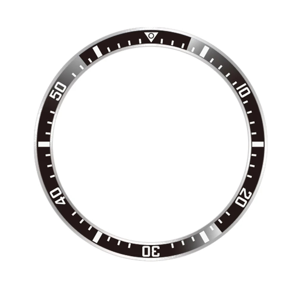 For Samsung Galaxy Watch 5 / 4 40mm Bezel Edge Walet Bezel Loop Adhesive Metal Ring Protector (Type A) - Black / White Characters - 2