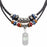 Retro Neck Strap for Xiaomi Smart Band 8 , Dual Layer Beads Decor Braided Leather Watch Necklace Lanyard - 1
