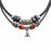 Retro Neck Strap for Xiaomi Smart Band 8 , Dual Layer Beads Decor Braided Leather Watch Necklace Lanyard - 2