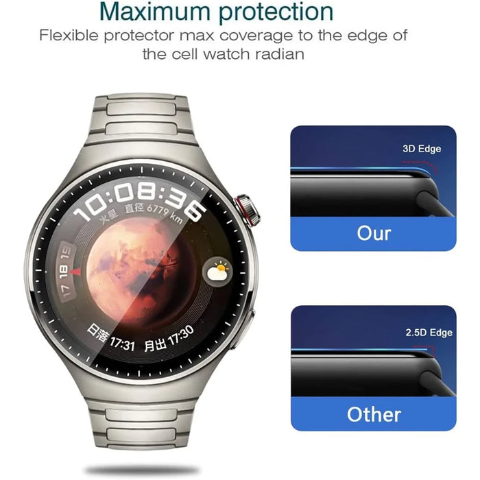 Screen Protector For Huawei Watch 4 Pro , 3D Curved Anti-Scratch PET Clear Film - 3