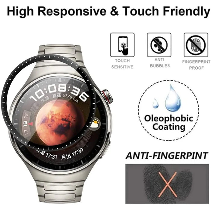 Screen Protector For Huawei Watch 4 Pro , 3D Curved Anti-Scratch PET Clear Film - 4