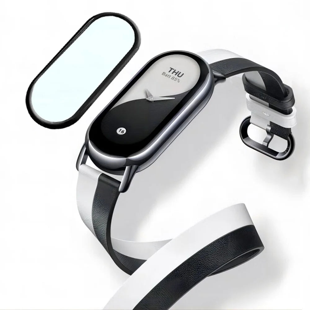 1Pc 3D Watch Screen Protector for Xiaomi Smart Band 8 , Black Edge Ultra Clear PET Protective Film - 2
