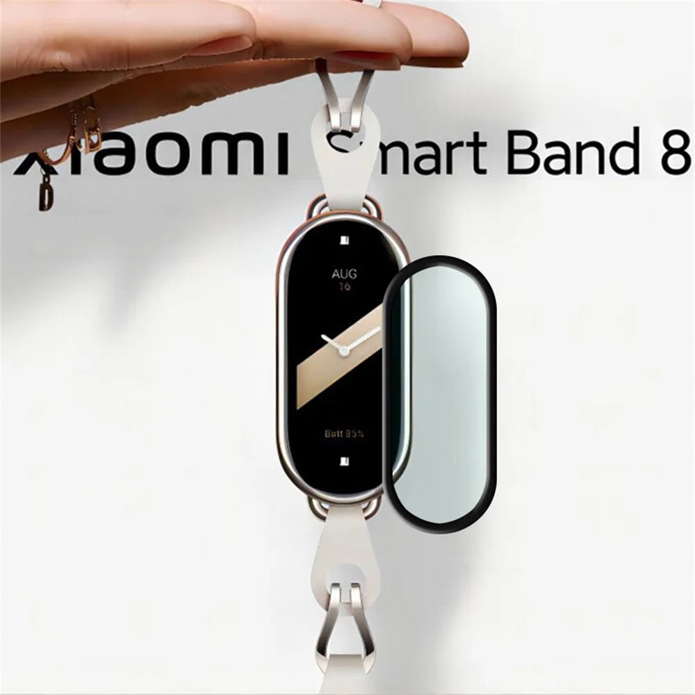1Pc 3D Watch Screen Protector for Xiaomi Smart Band 8 , Black Edge Ultra Clear PET Protective Film - 4