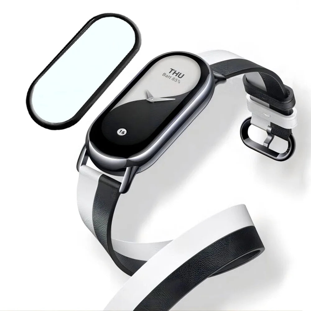 5Pcs PET Screen Protector for Xiaomi Smart Band 8 , Anti-scratch Black Edge 3D Watch Screen Film - 2