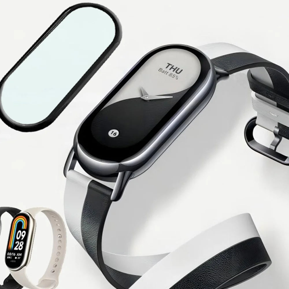 5Pcs PET Screen Protector for Xiaomi Smart Band 8 , Anti-scratch Black Edge 3D Watch Screen Film - 3