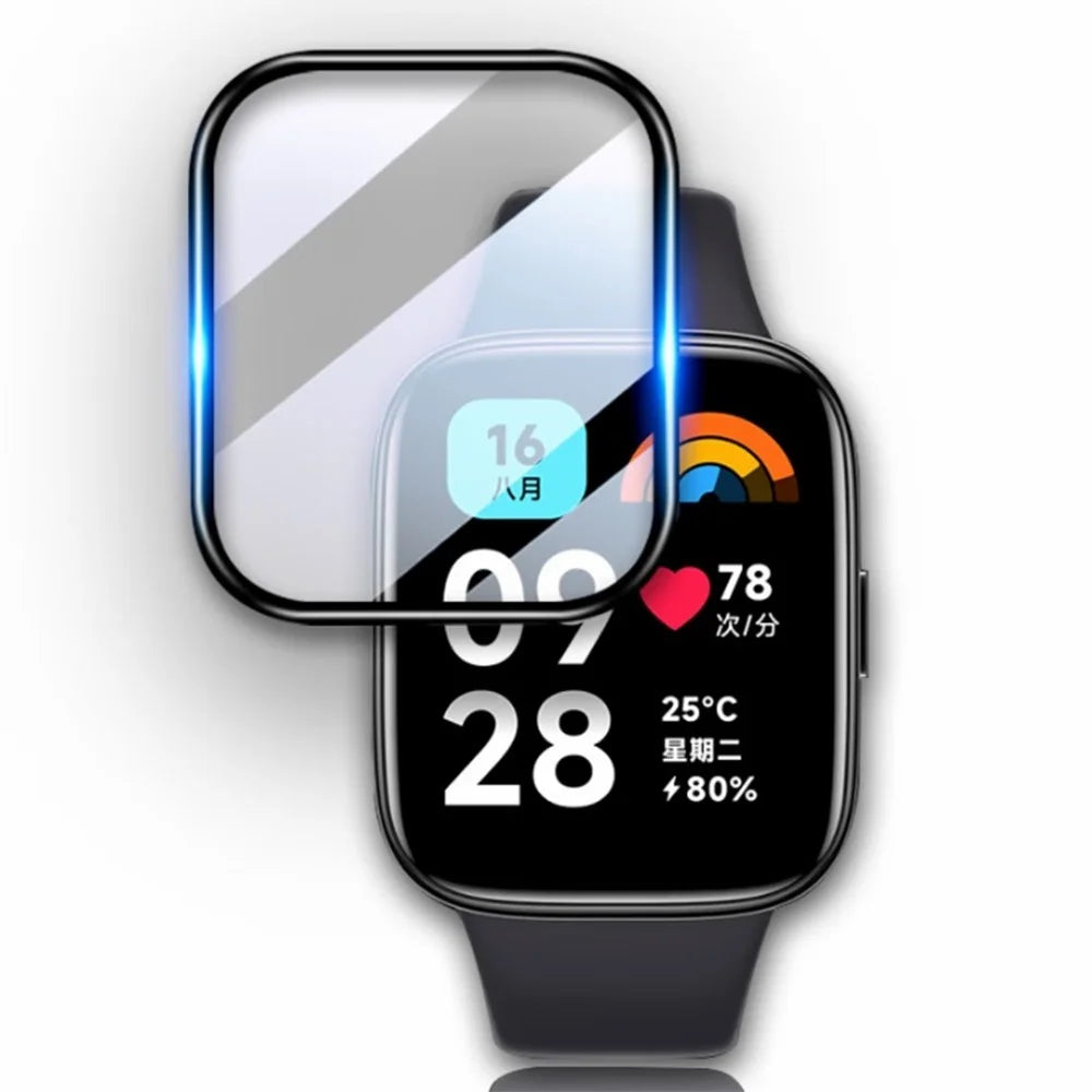 1Pc For Xiaomi Redmi Watch 3 Lite / Watch 3 Active 3D PET Screen Protector Black Edge Anti-scratch Watch Screen Film - 2