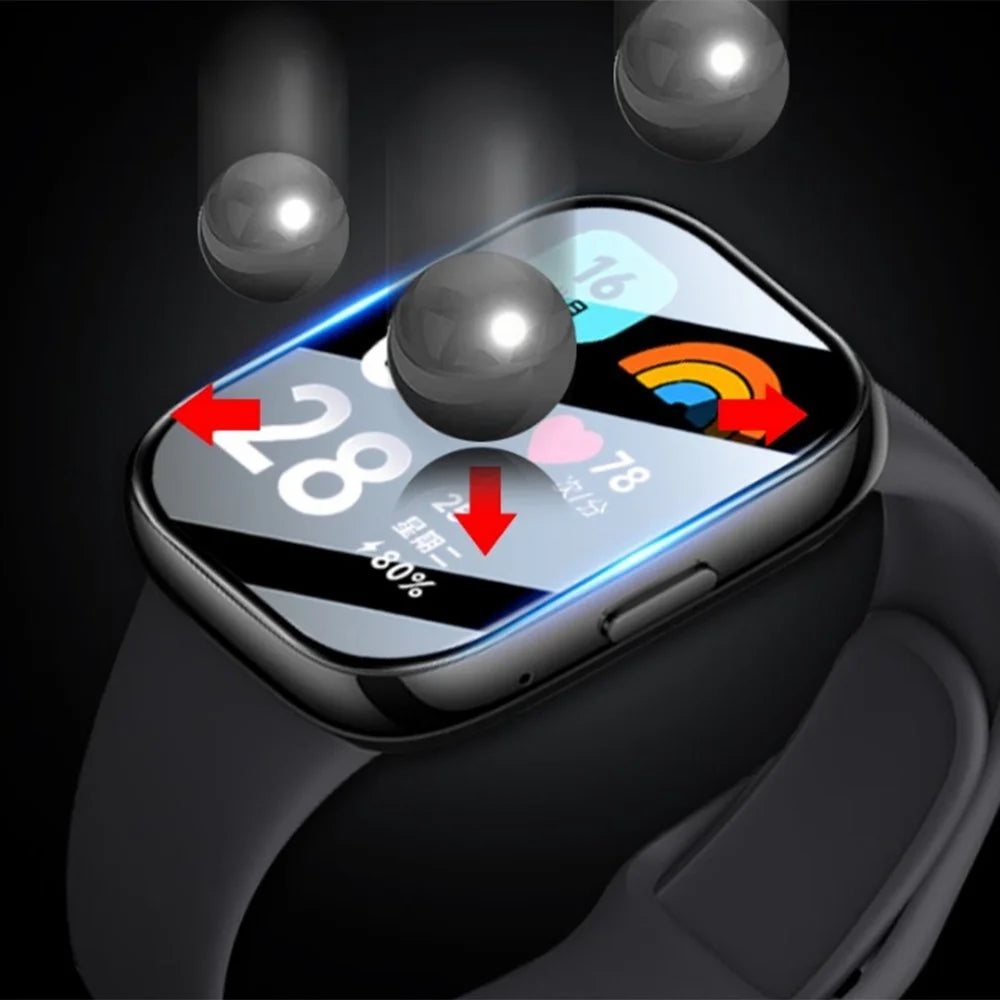 1Pc For Xiaomi Redmi Watch 3 Lite / Watch 3 Active 3D PET Screen Protector Black Edge Anti-scratch Watch Screen Film - 4
