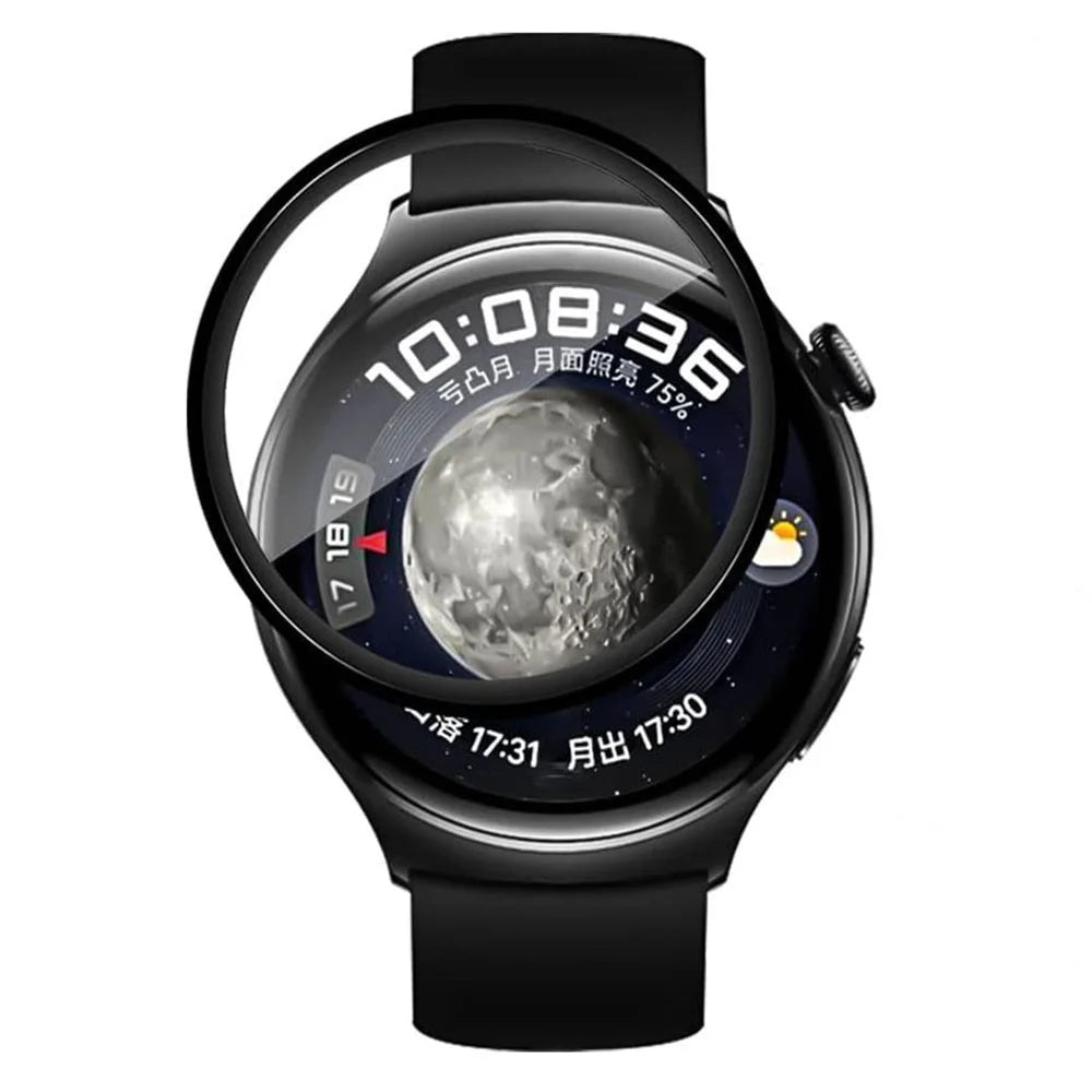 1Pc 3D PET Screen Protector for Huawei Watch 4 , Black Edge HD Clarity Watch Screen Film - 2