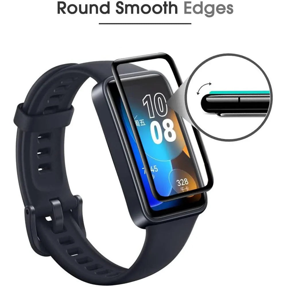 1Pc HD Clear Screen Protector for Huawei Band 8 / Band 8 NFC / Band 9 / Band 9 NFC Black Edge Anti-Scratch 3D PET Screen Film - 3