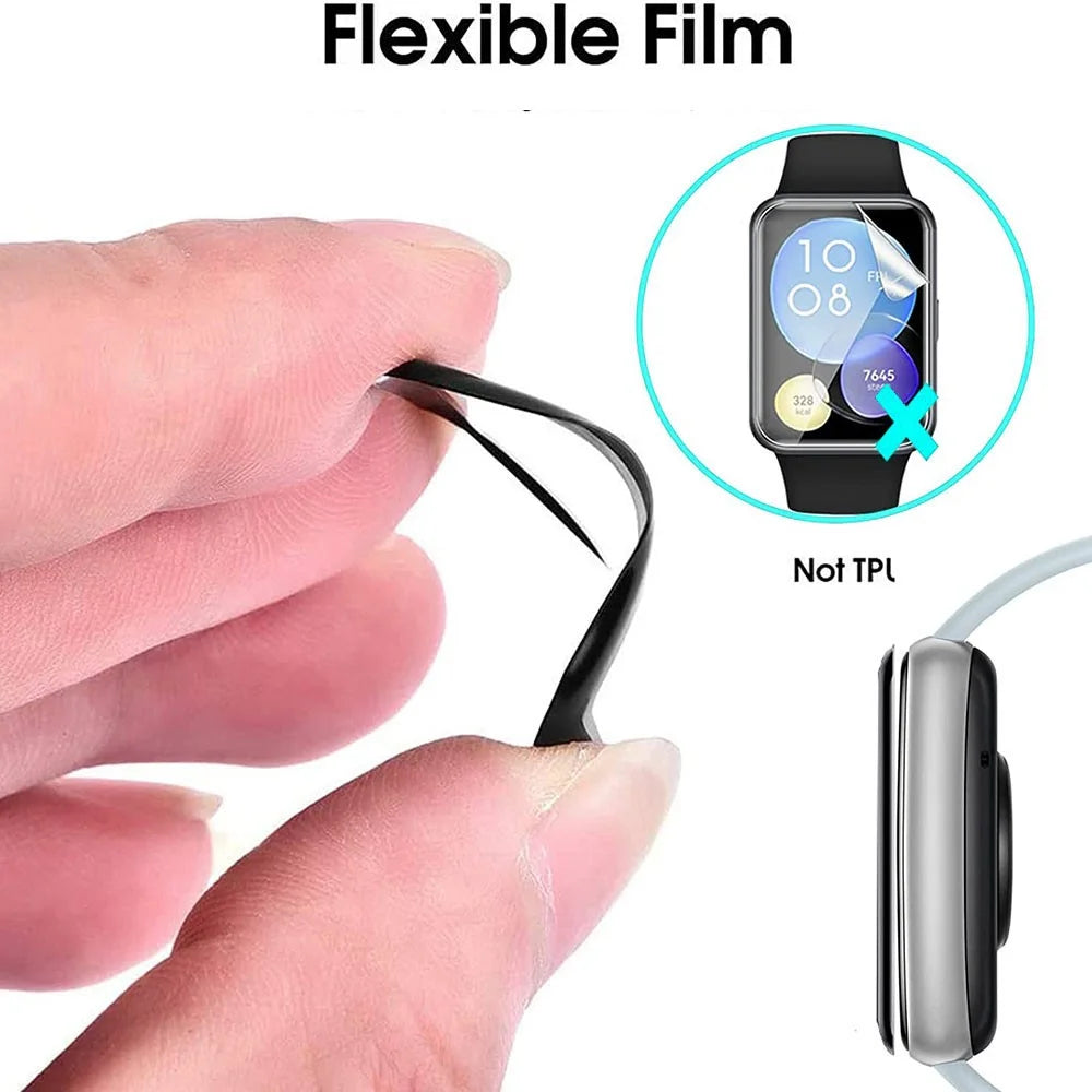 1Pc HD Clear Screen Protector for Huawei Band 8 / Band 8 NFC / Band 9 / Band 9 NFC Black Edge Anti-Scratch 3D PET Screen Film - 4