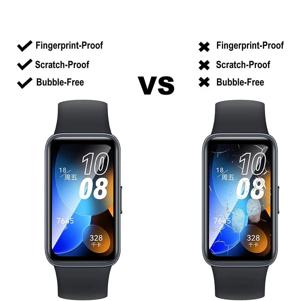 1Pc HD Clear Screen Protector for Huawei Band 8 / Band 8 NFC / Band 9 / Band 9 NFC Black Edge Anti-Scratch 3D PET Screen Film - 6
