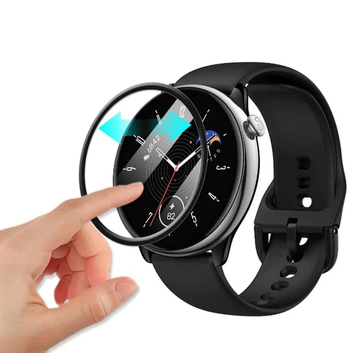 1Pc 3D PET+PPT Screen Protector for Huami Amazfit GTR Mini , Black Edge Watch Screen Protective Film - 3