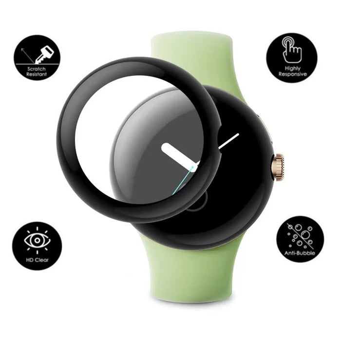 1Pc For Google Pixel Watch 2 / Pixel Watch Screen Protector Transparent PET+PPT 3D Watch Screen Film - 2