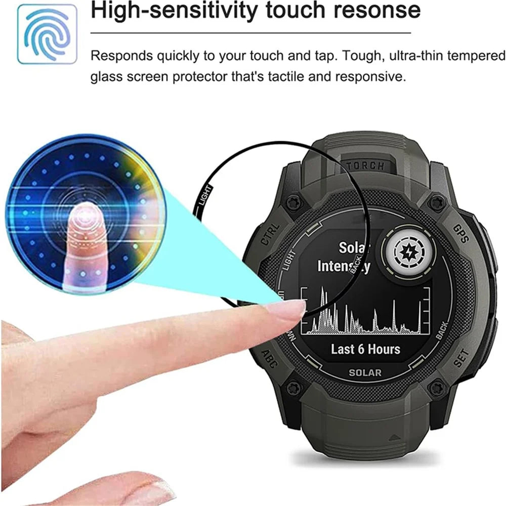 1Pc For Garmin Instinct 2X 3D Watch Screen Protector Clear Bubble-Free PET+PPT Film - 2