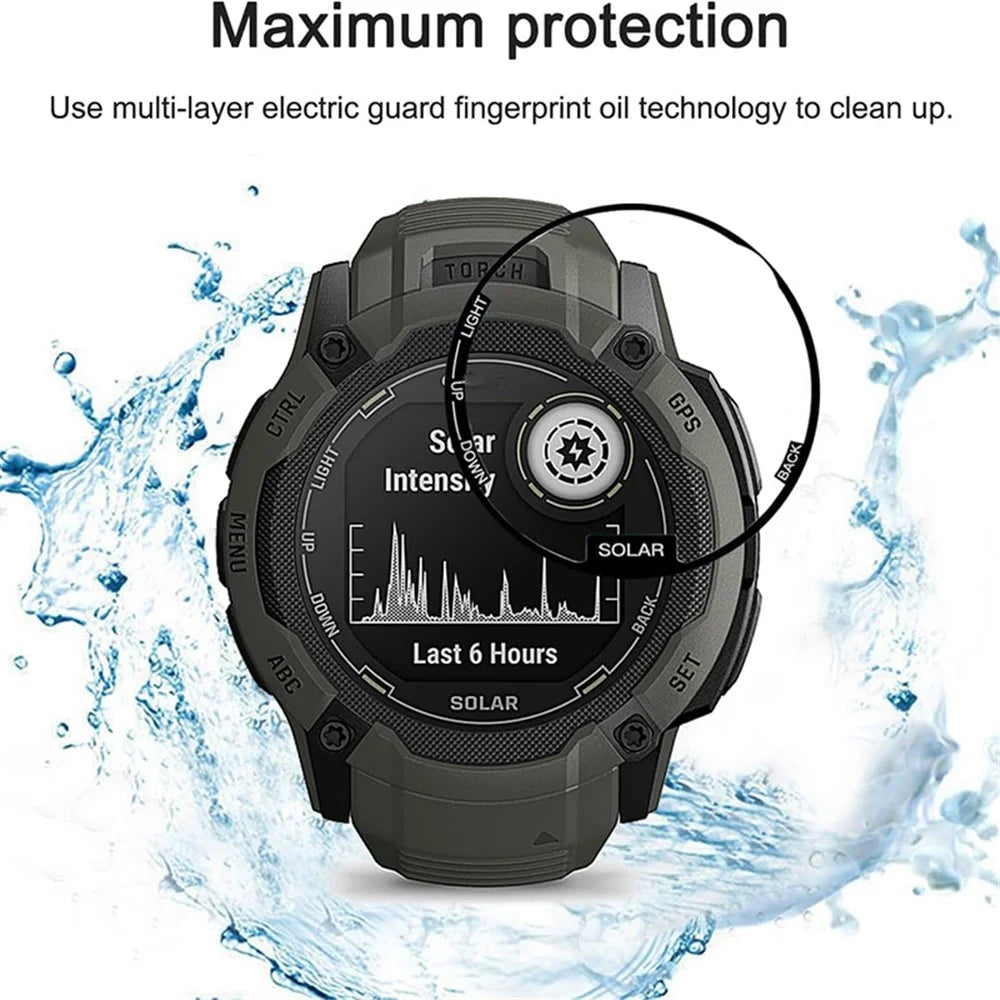 1Pc For Garmin Instinct 2X 3D Watch Screen Protector Clear Bubble-Free PET+PPT Film - 4