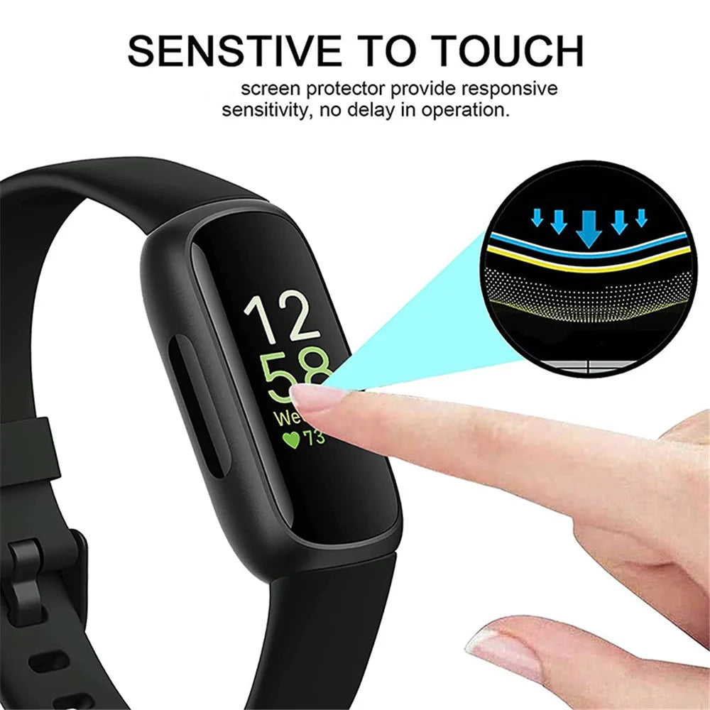 1Pc For Fitbit Inspire 3 Smartwatch Screen Protector High Definition Clear PET+PPT 3D Film - 3