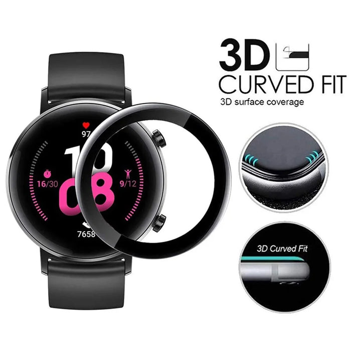 1Pc For Huawei Watch GT 2 42mm PET+PPT Clear Film 3D Scratch Resistant Watch Screen Protector - 3