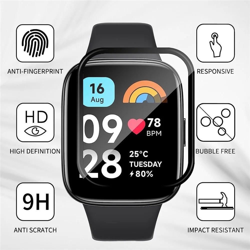 1Pc For Xiaomi Redmi Watch 3 Active / Watch 3 Lite 3D Curved Screen Protector PET+PPT Anti-scratch Watch Screen Film - 2