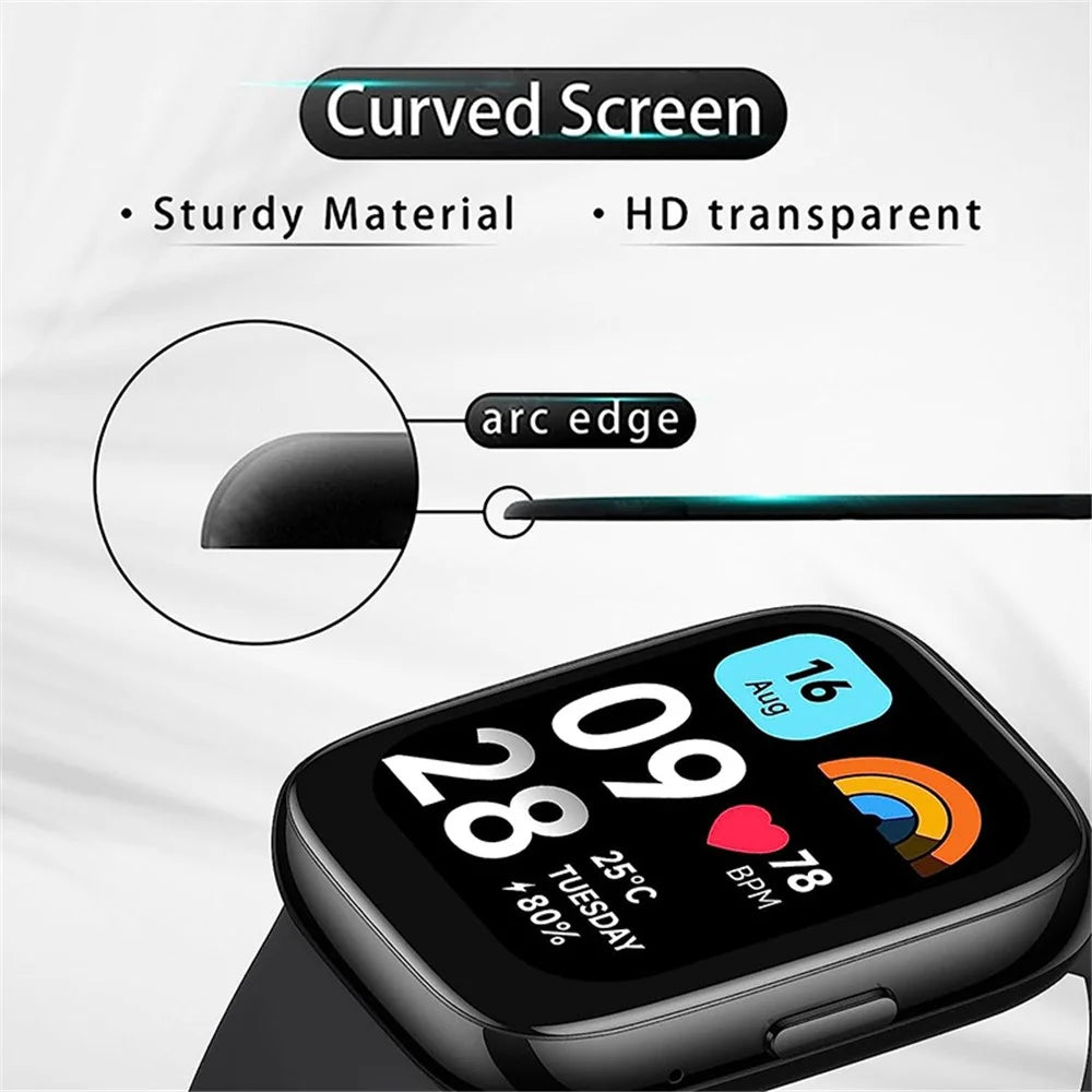 1Pc For Xiaomi Redmi Watch 3 Active / Watch 3 Lite 3D Curved Screen Protector PET+PPT Anti-scratch Watch Screen Film - 4
