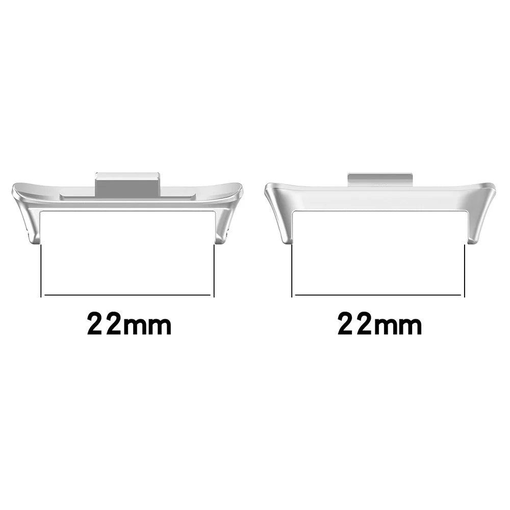 1Pair For Xiaomi Smart Band 8 Pro Watch Strap Connector Stainless Steel Quick Release 22mm Watch Band Adapter - Silver - 3